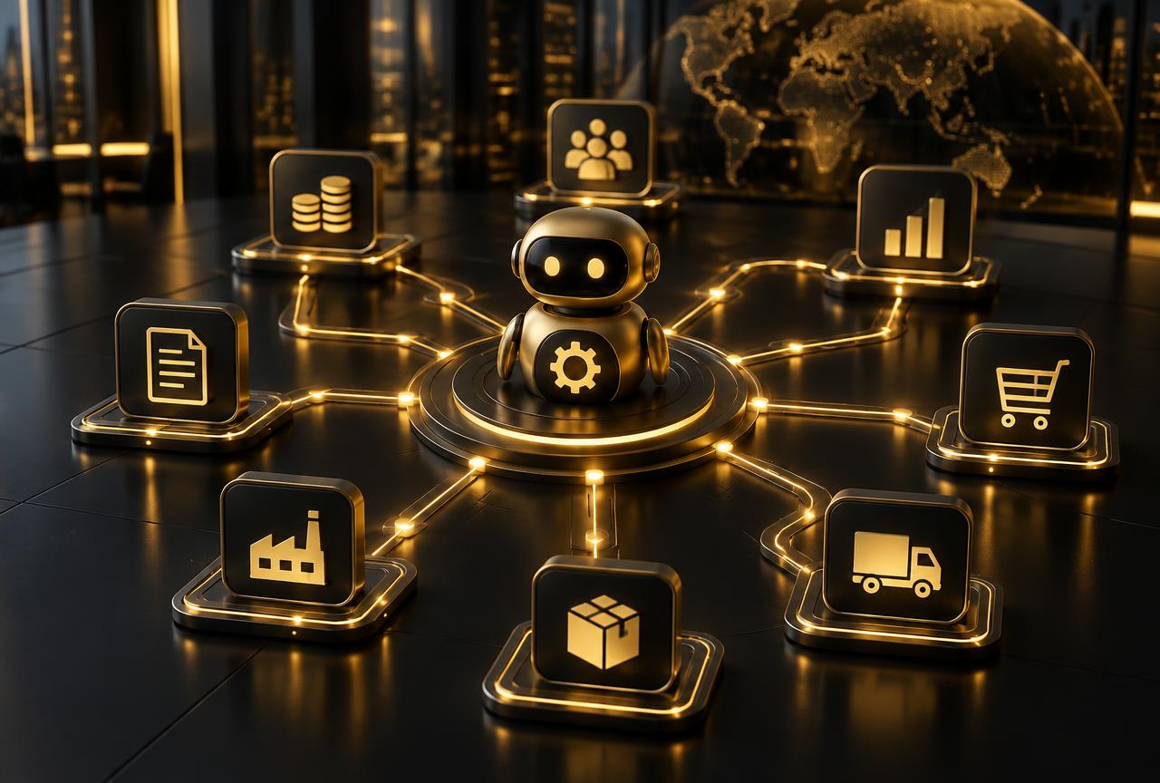 مسارات أتمتة ذهبية تربط وحدات الأنظمة المؤسسية ERP وCRM